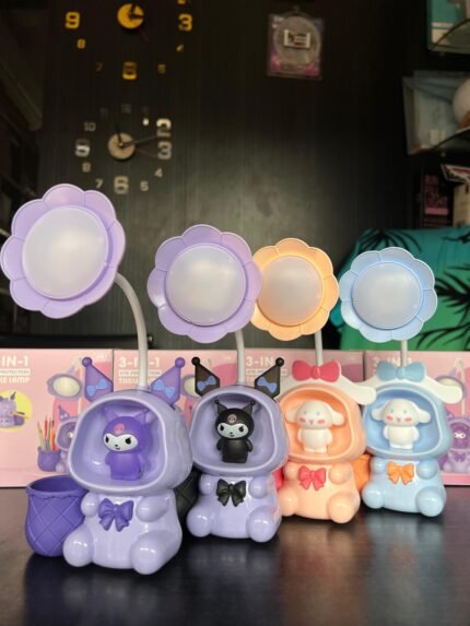 Rechargeable LED Desk Lamp with Storage Cup & Sharpener for Kid